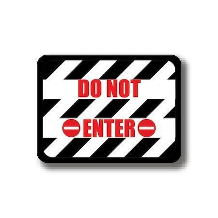 Ergomat 24in x 18in RECTANGLE SIGNS - Do Not Enter DSV-SIGN 432 #2267 -UEN